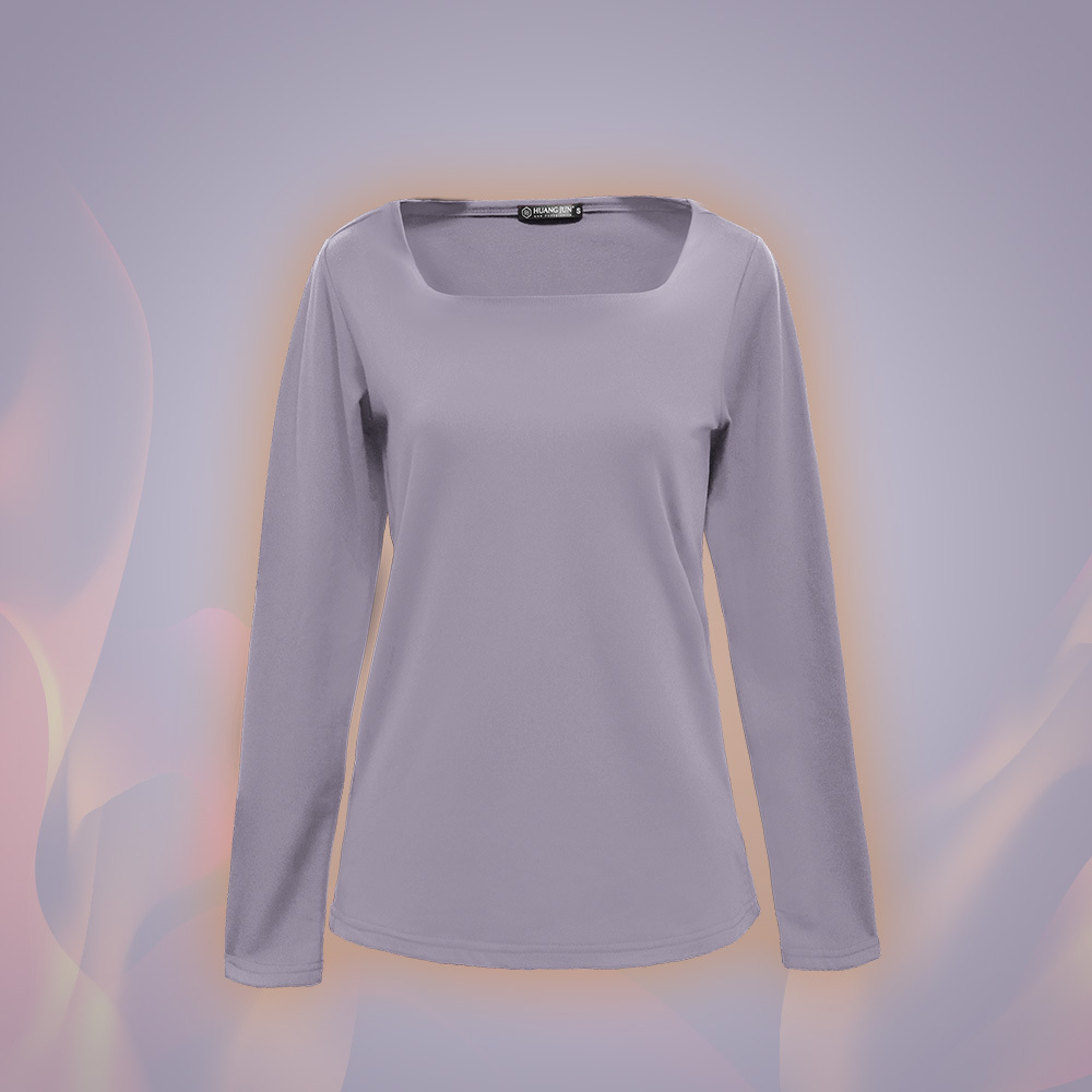 【方領】速暖絨保暖衣3.0-淡紫