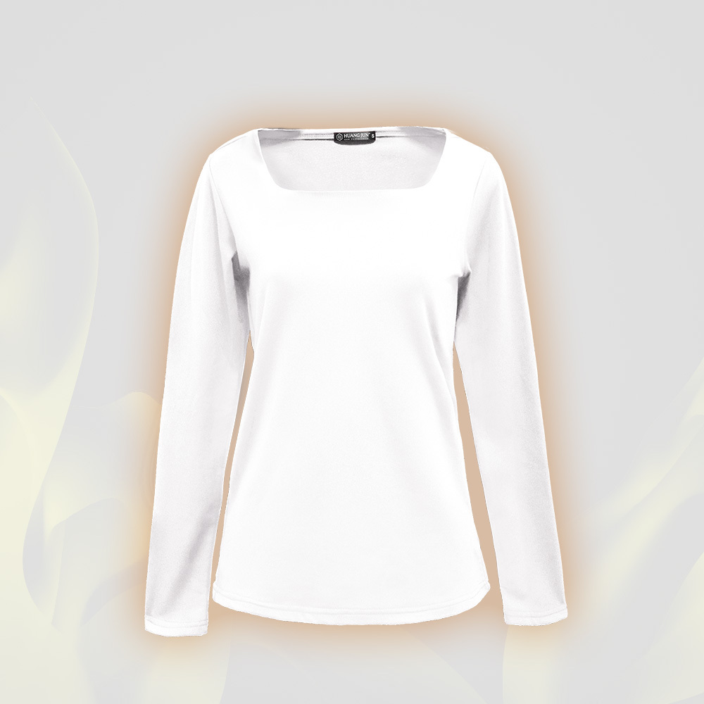 【方領】速暖絨保暖衣3.0-白色