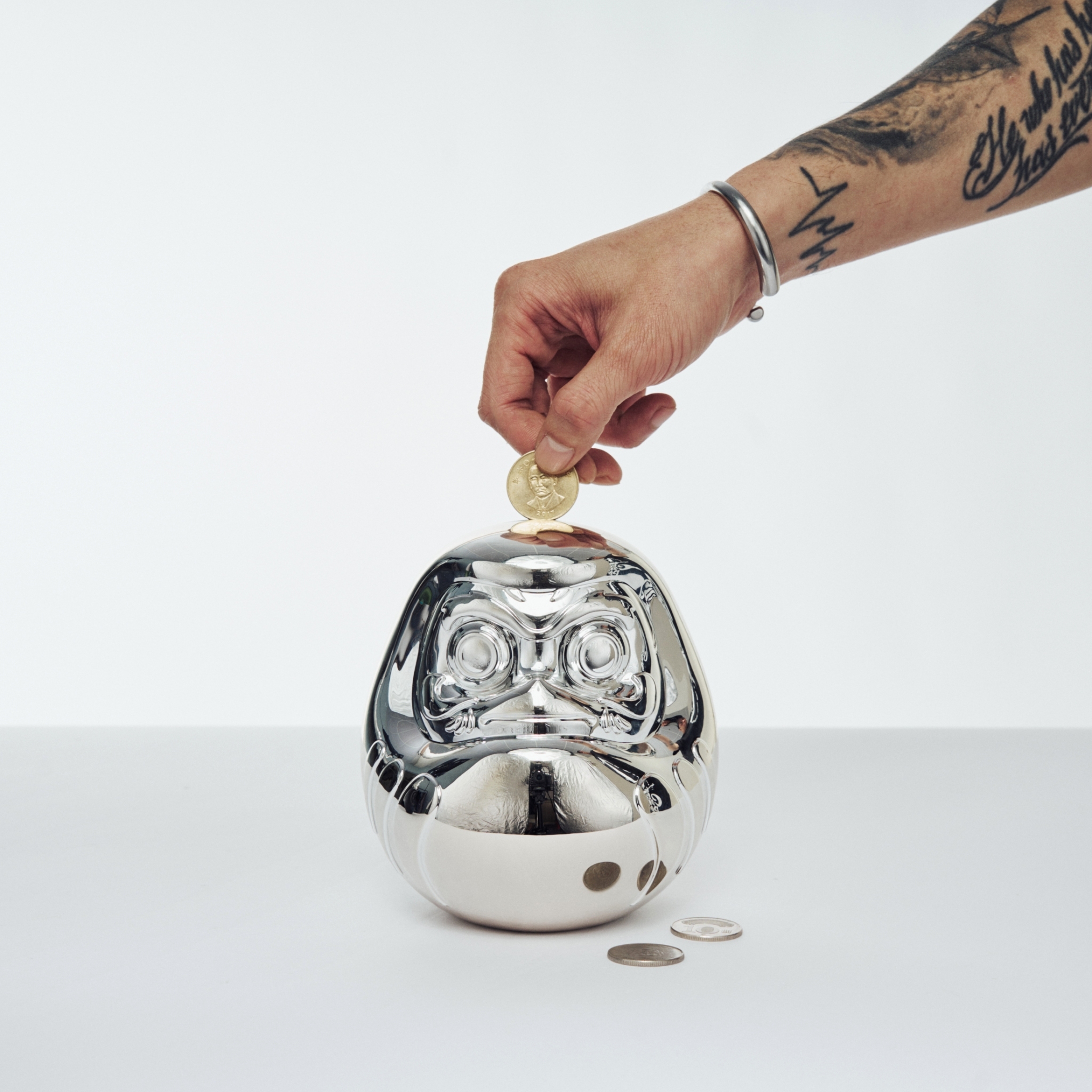 XCTRL 元気DAMO存錢筒達摩-鍍銀