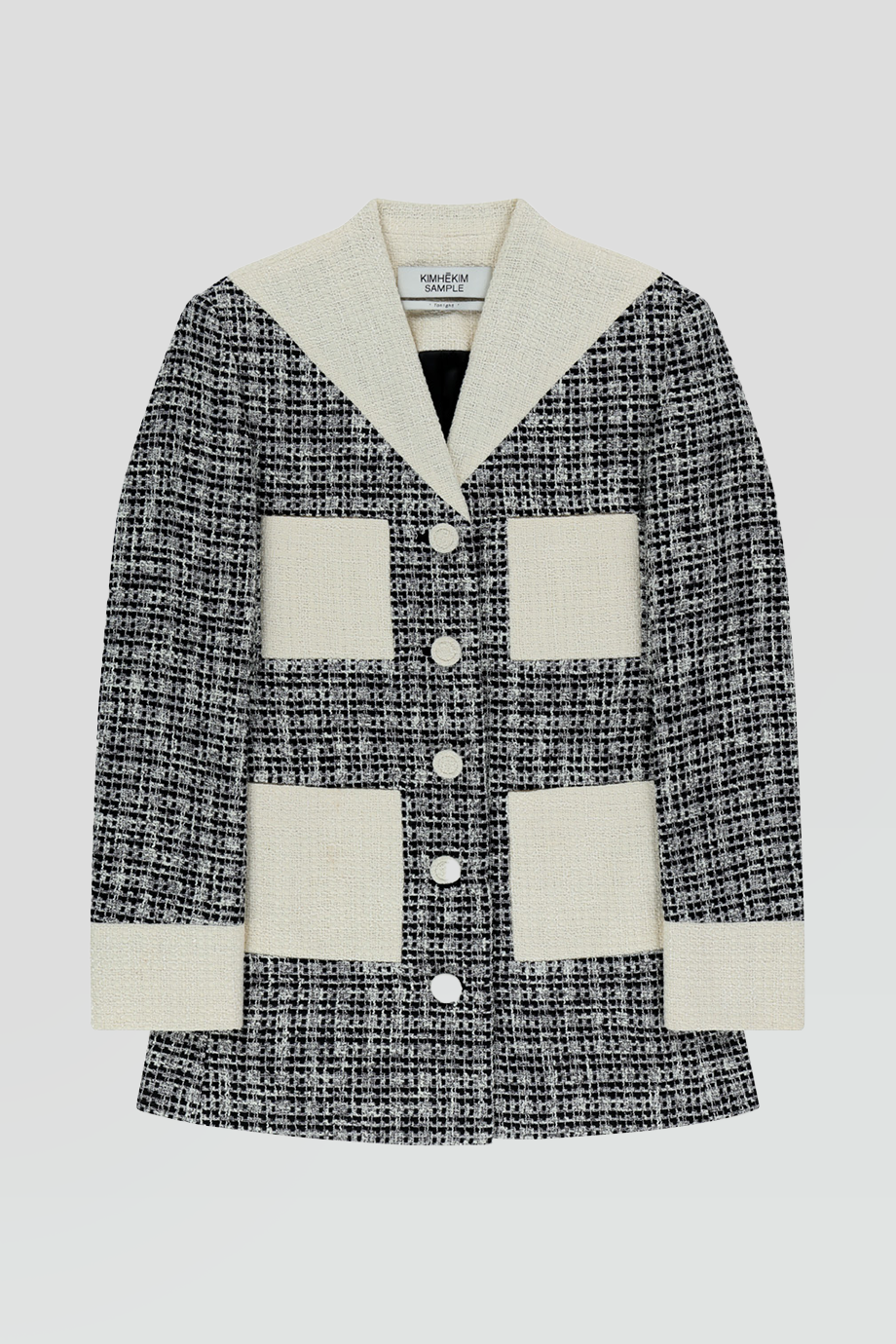 KIMHEKIM｜MALEVICH 撞色排釦粗花呢短洋裝