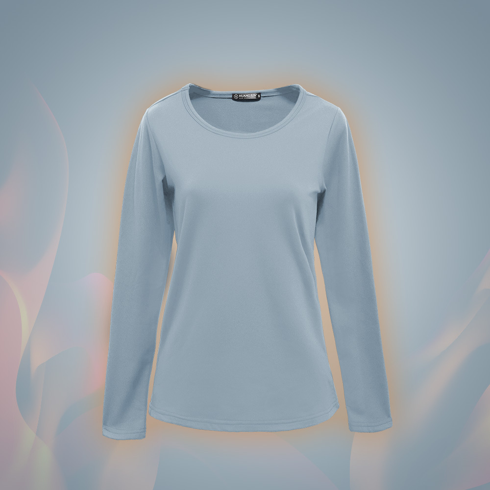 【圓領】速暖絨保暖衣3.0-寶寶藍