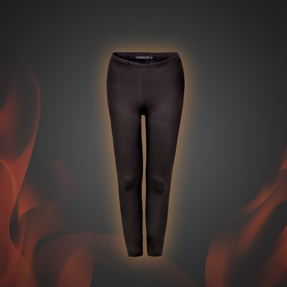 【小孩】素面細絨毛保暖褲-黑