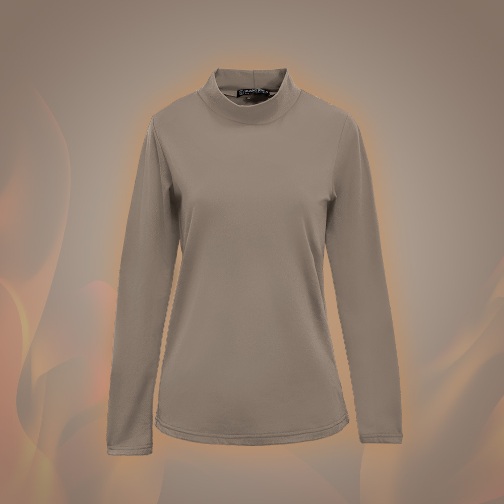 【立領】速暖絨保暖衣3.0-可可