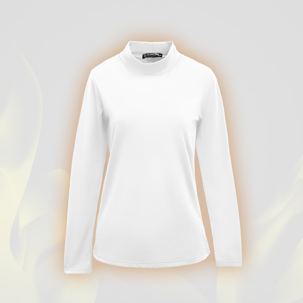 【立領】速暖絨保暖衣3.0-白色