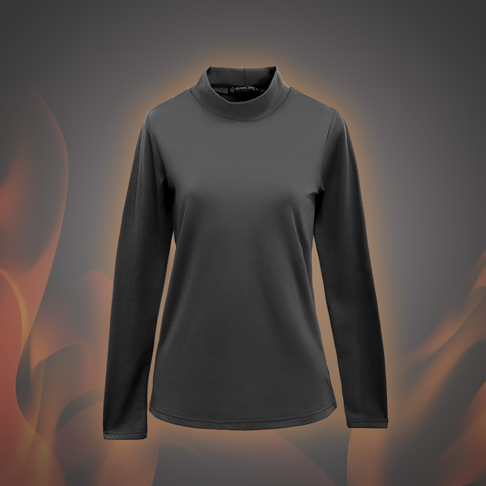 【立領】速暖絨保暖衣3.0-深灰