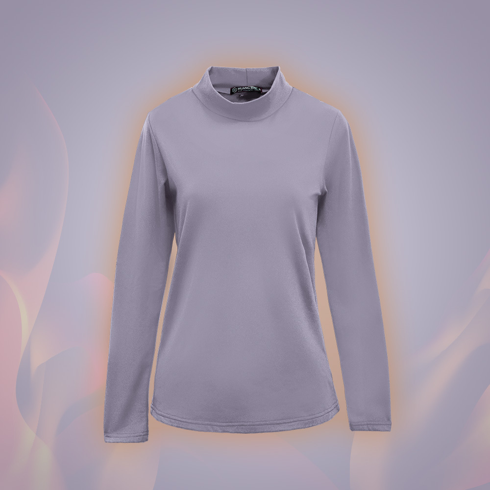 【立領】速暖絨保暖衣3.0-淡紫