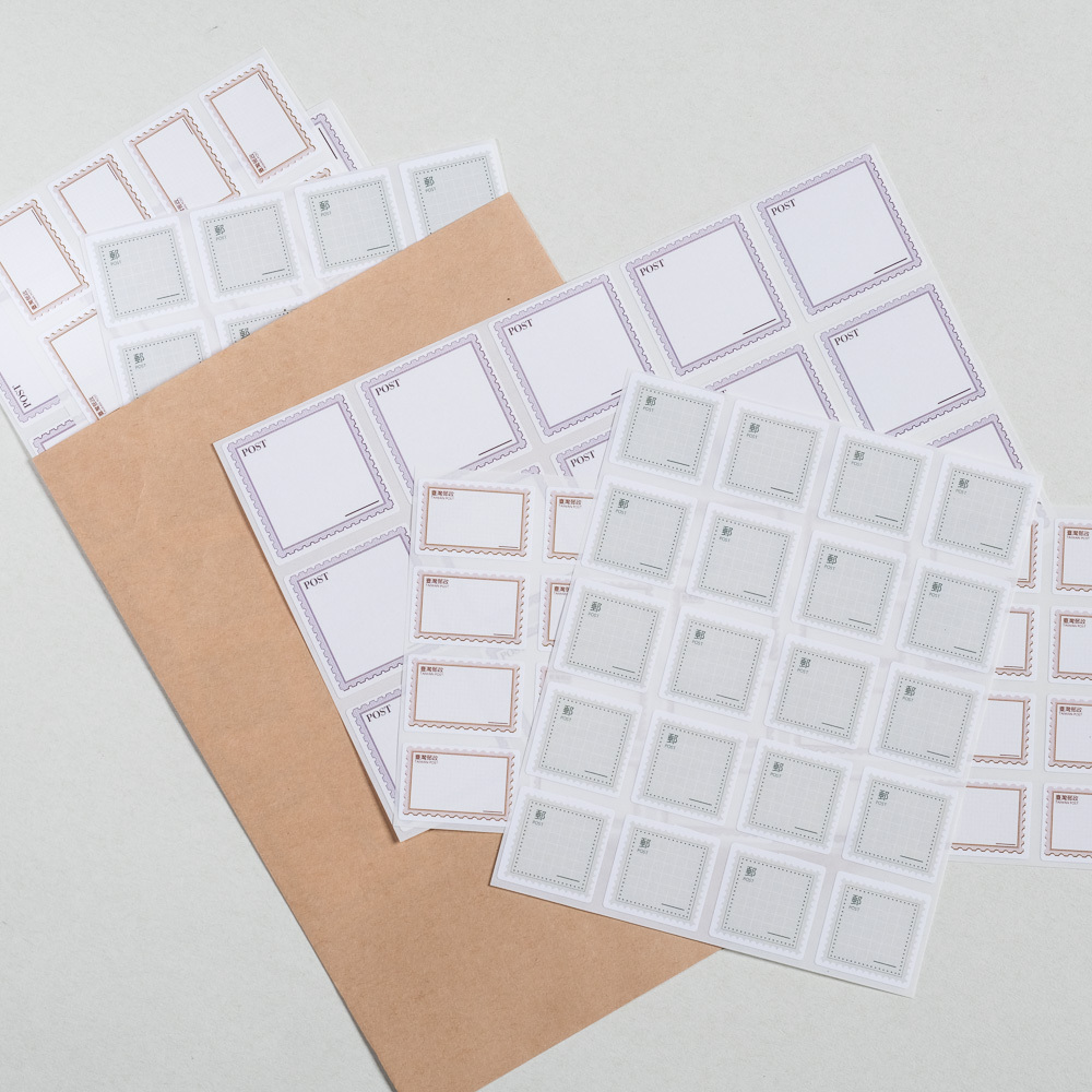 貼紙綜合包 郵票 模造 標籤貼 組合｜一分之一工作室 台灣