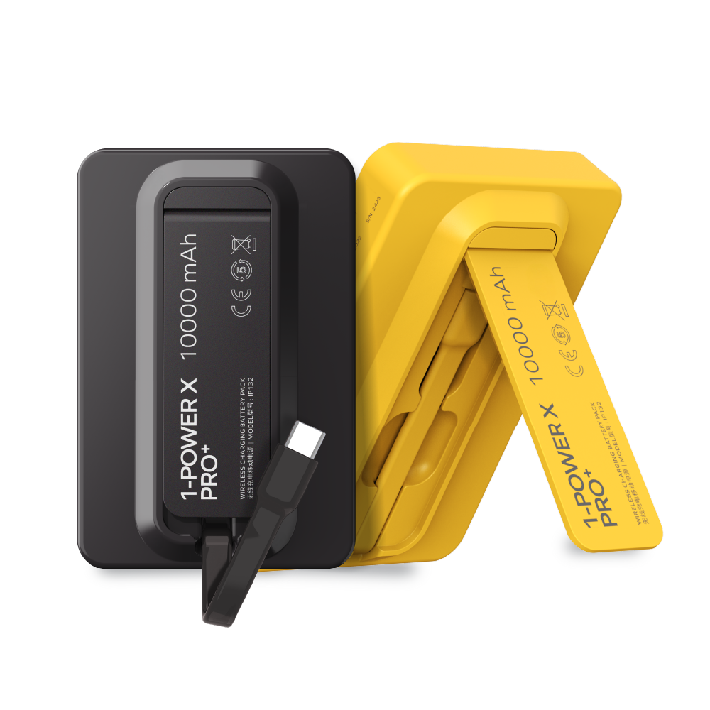 1-Power X Pro 10000mAh 磁吸內建USB-C線行動電源-附支架