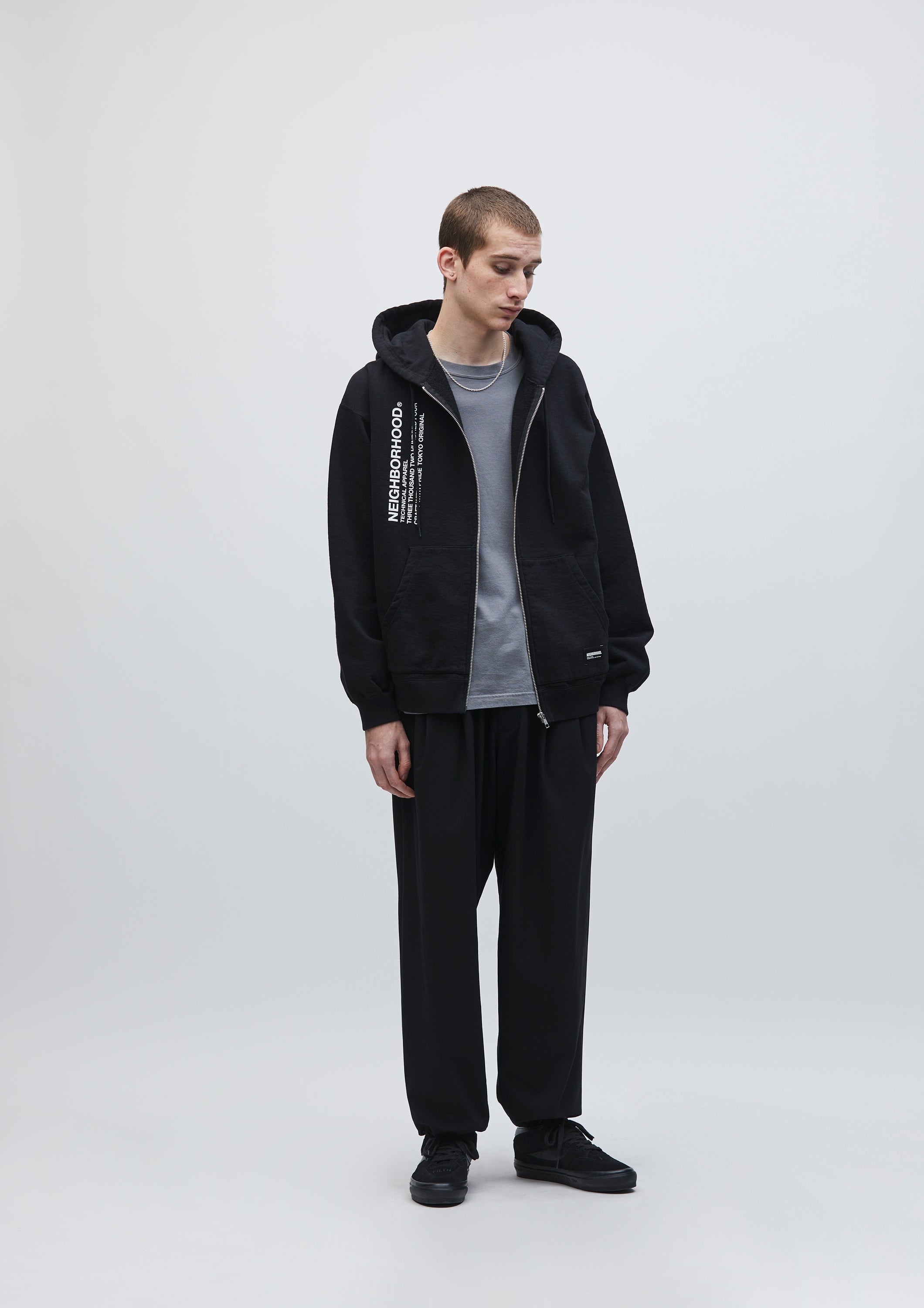 NEIGHBORHOOD SOLID SWEAT ZIP HOODIE LS 251UWNH-CSM05