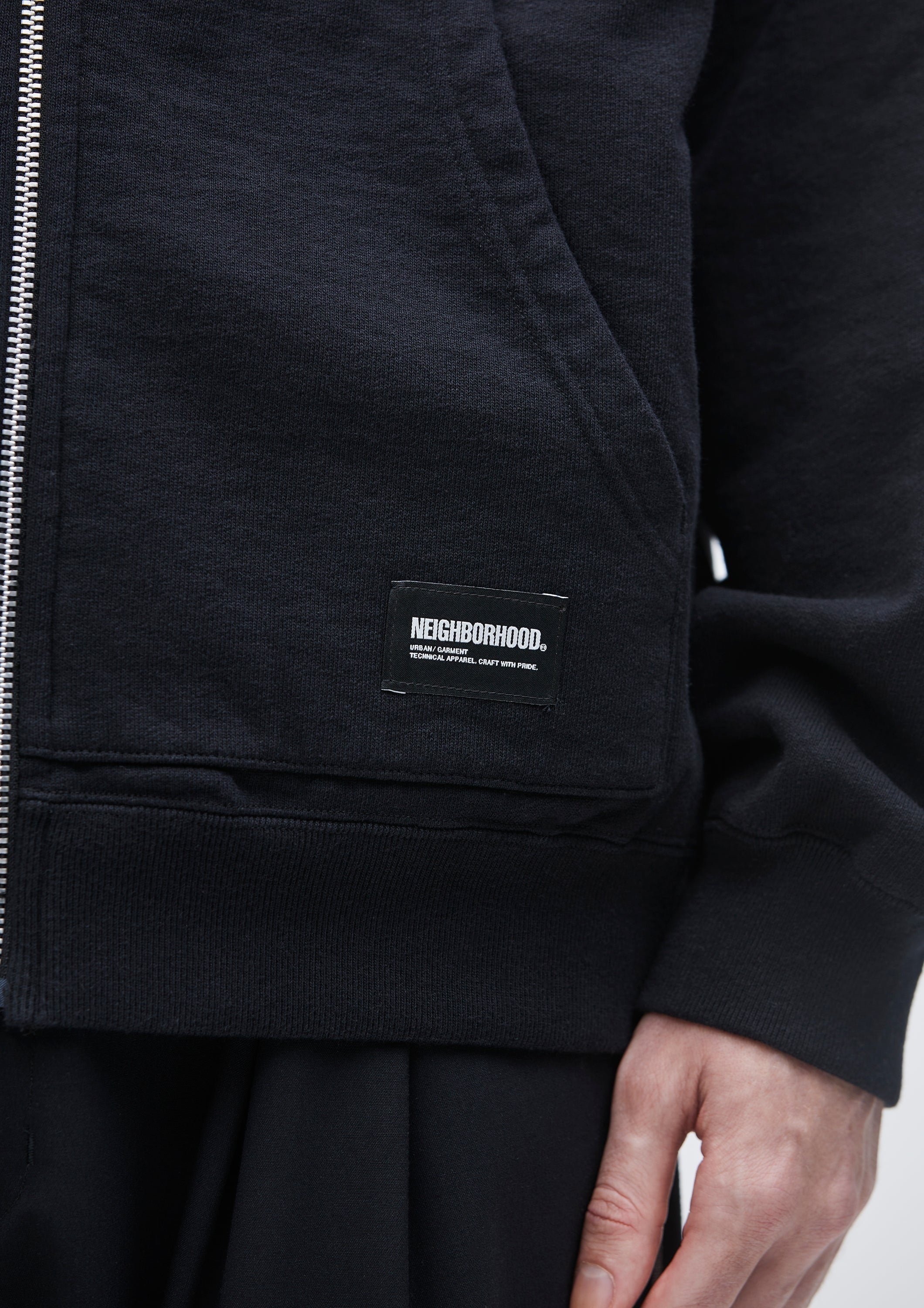 NEIGHBORHOOD SOLID SWEAT ZIP HOODIE LS 251UWNH-CSM05
