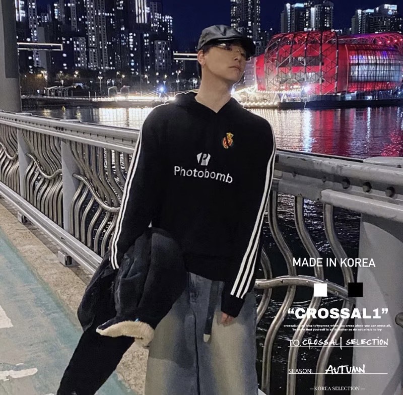 英倫皇冠字母印花針織帽T