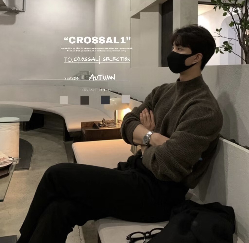 內搭打底半高領針織毛衣