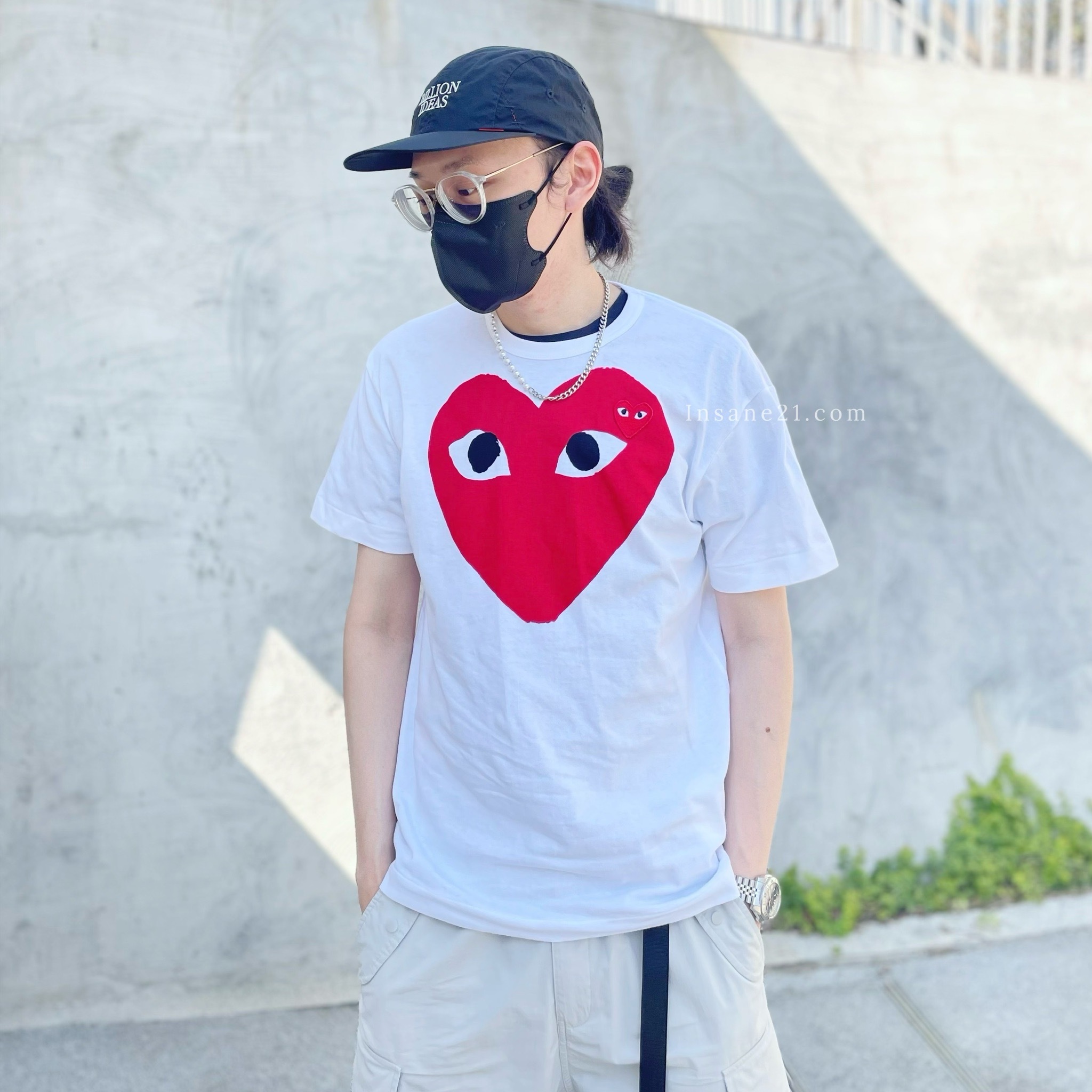 COMME DES GARCONS 川久保玲 短袖 雙愛心 實心 重疊愛心 大愛心 紅心