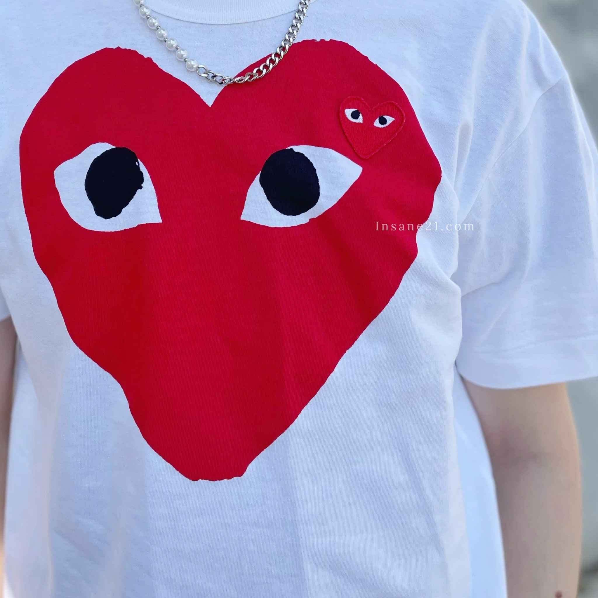 COMME DES GARCONS 川久保玲 短袖 雙愛心 實心 重疊愛心 大愛心 紅心