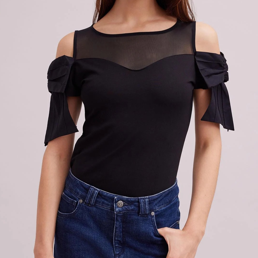1AN0320-127 ANNE FONTAINE Virtyl Top Black (C-EU-E)