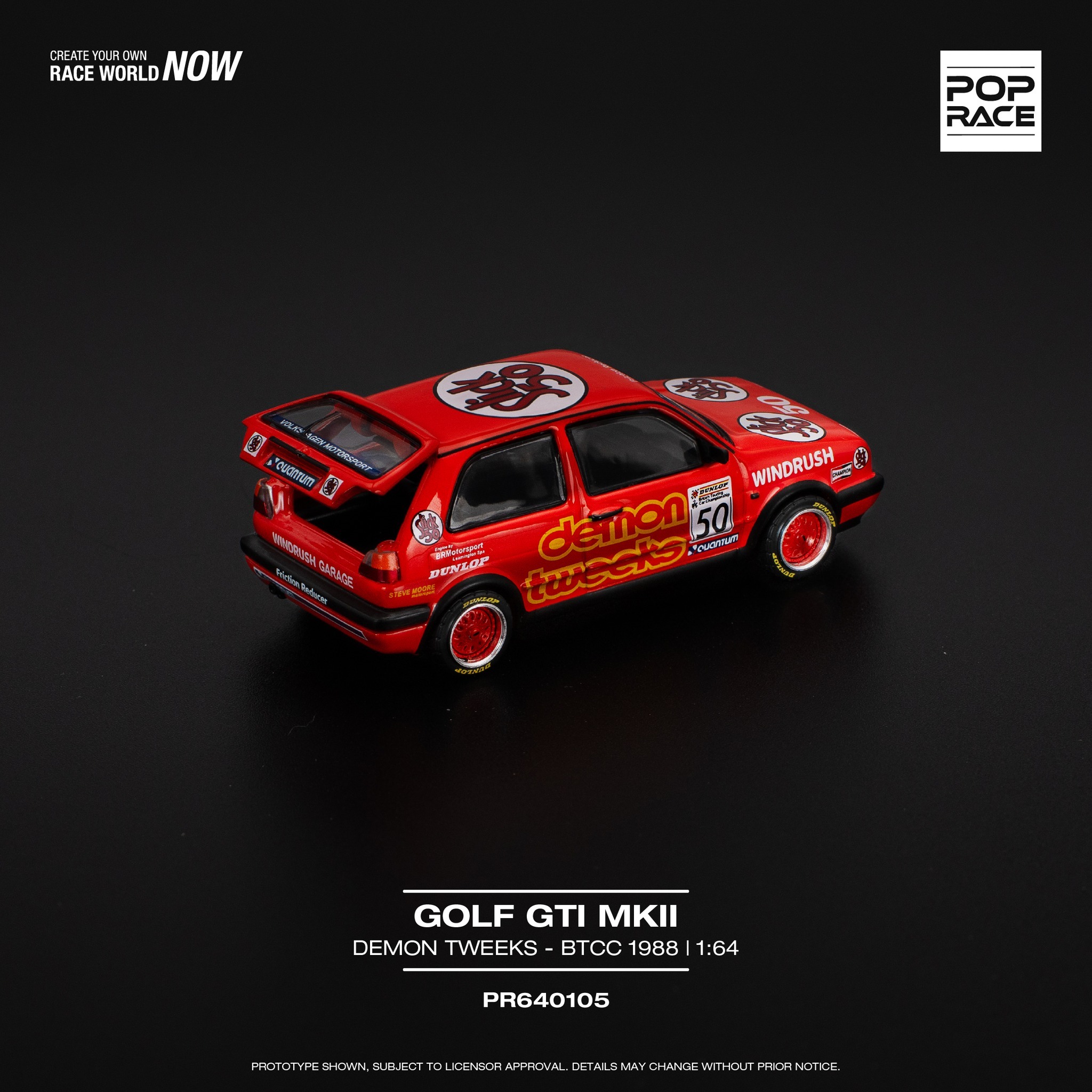 【預訂】Pop Race Golf Gti MK2 Team Demon Tweeks BTCC 1988