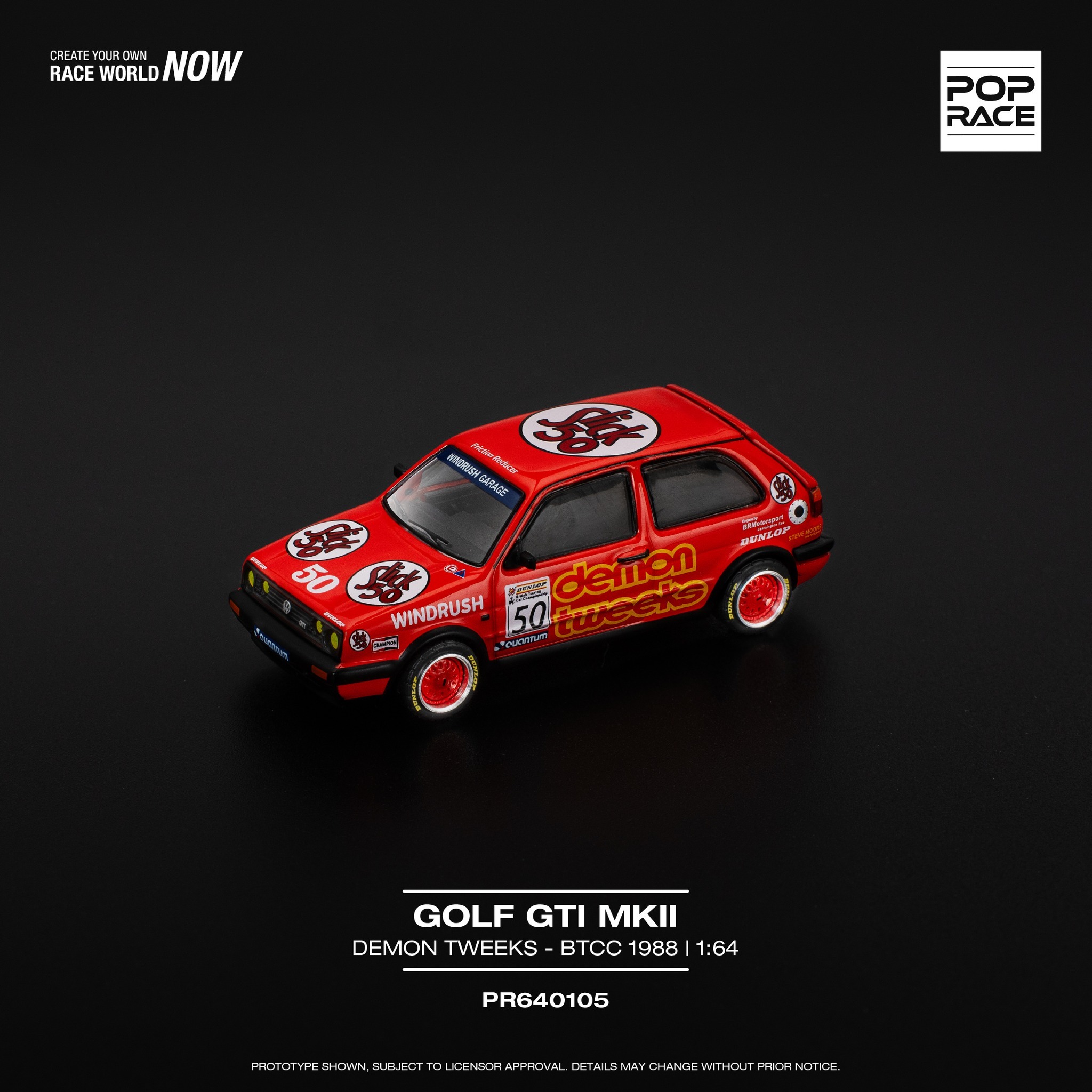 【預訂】Pop Race Golf Gti MK2 Team Demon Tweeks BTCC 1988