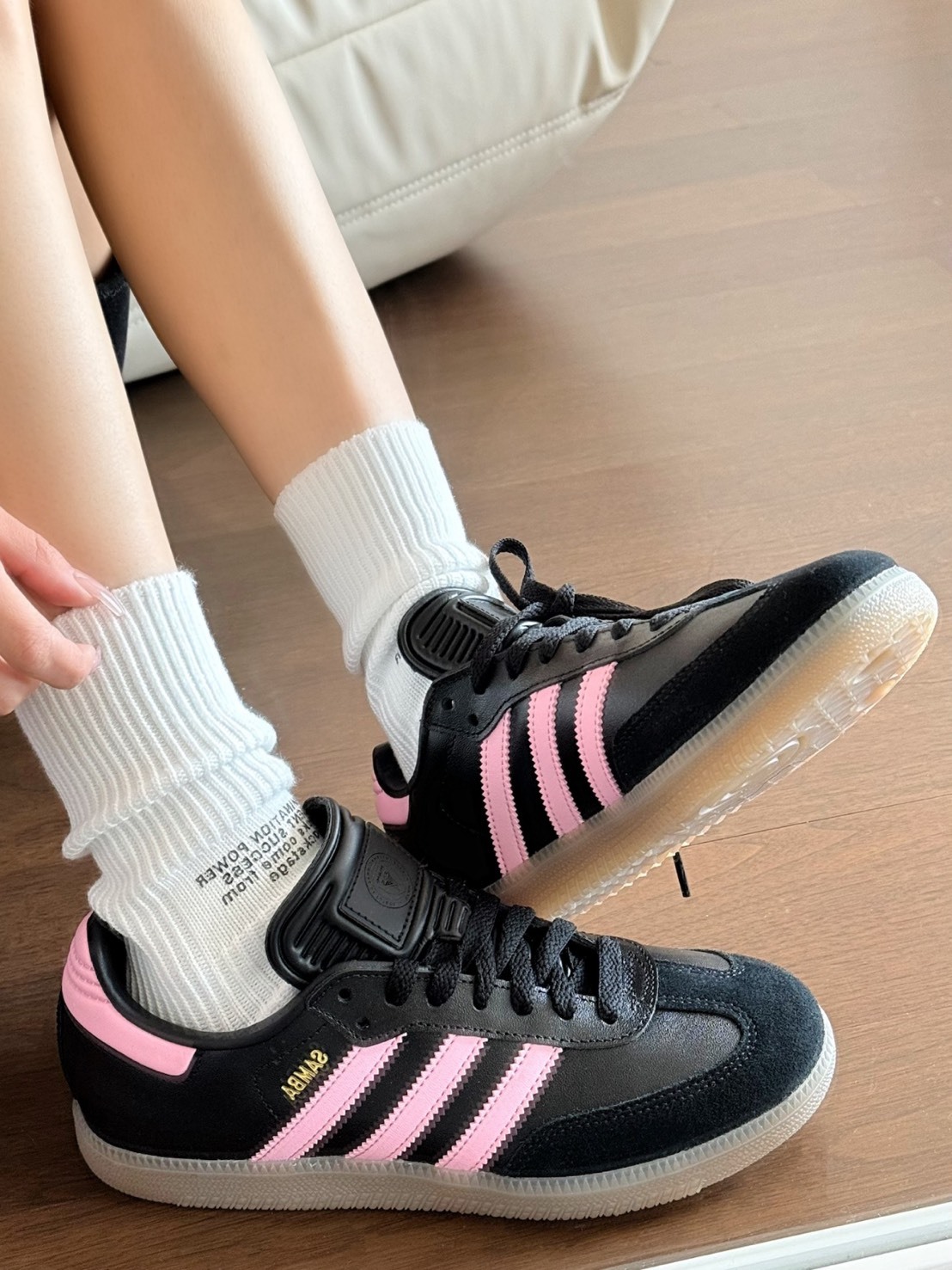 ADIDAS SAMBA x INTER MIAMI CF 聯名款梅西 黑粉 IH8157