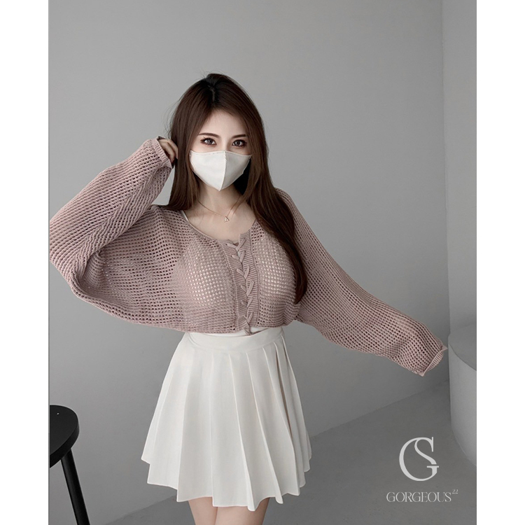 G3011 現貨「Suger.綁帶洞洞衣」