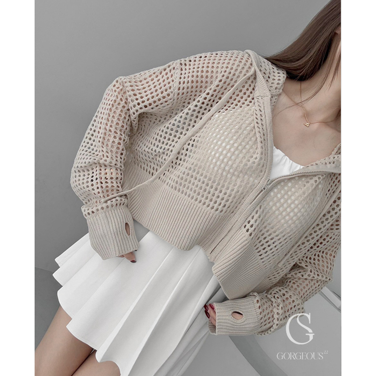 G3012 現貨「Suger Hot. 洞洞外套」