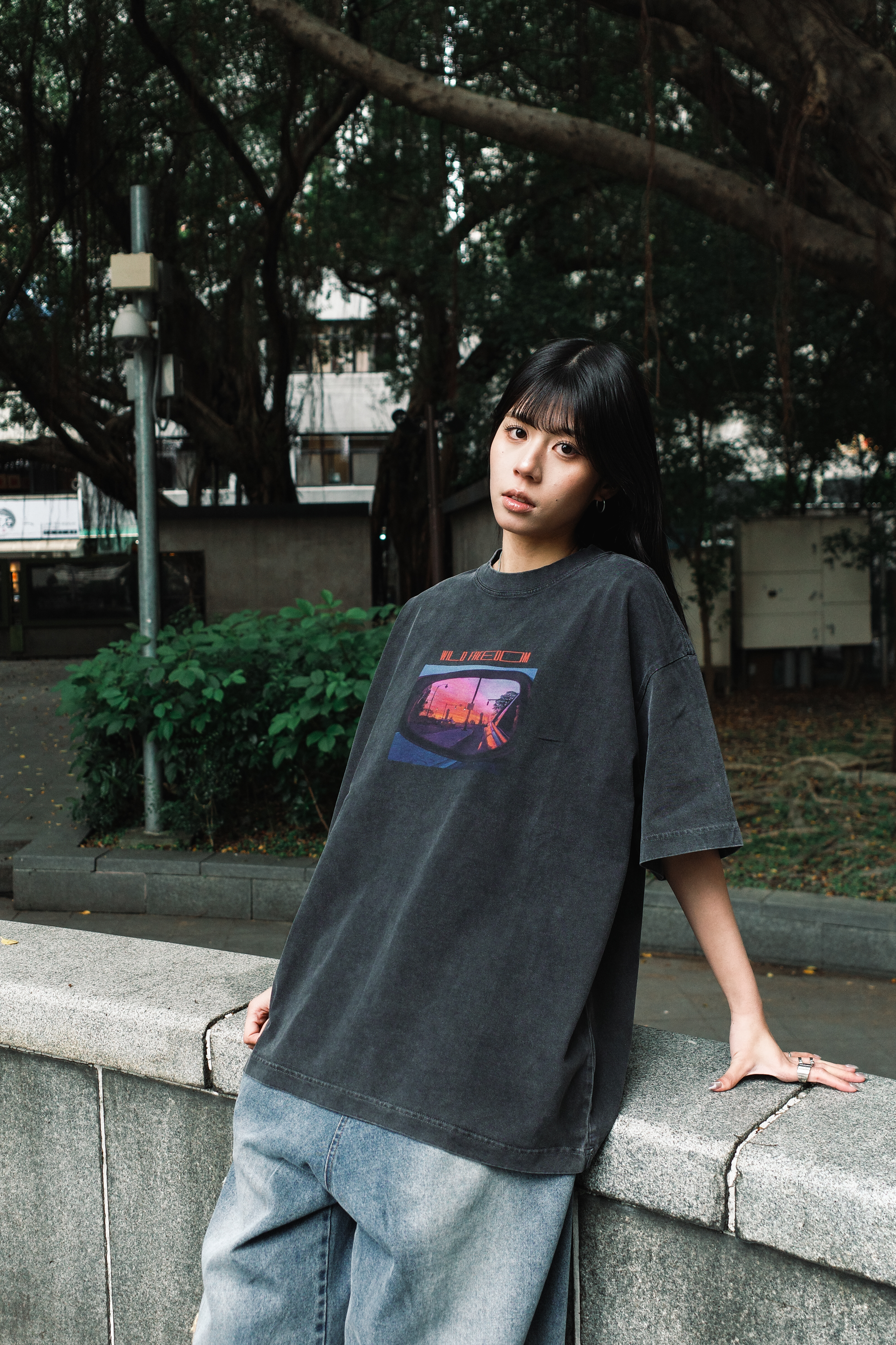 『Always_Good』駛離夕陽追求自由 重磅 水洗 短T