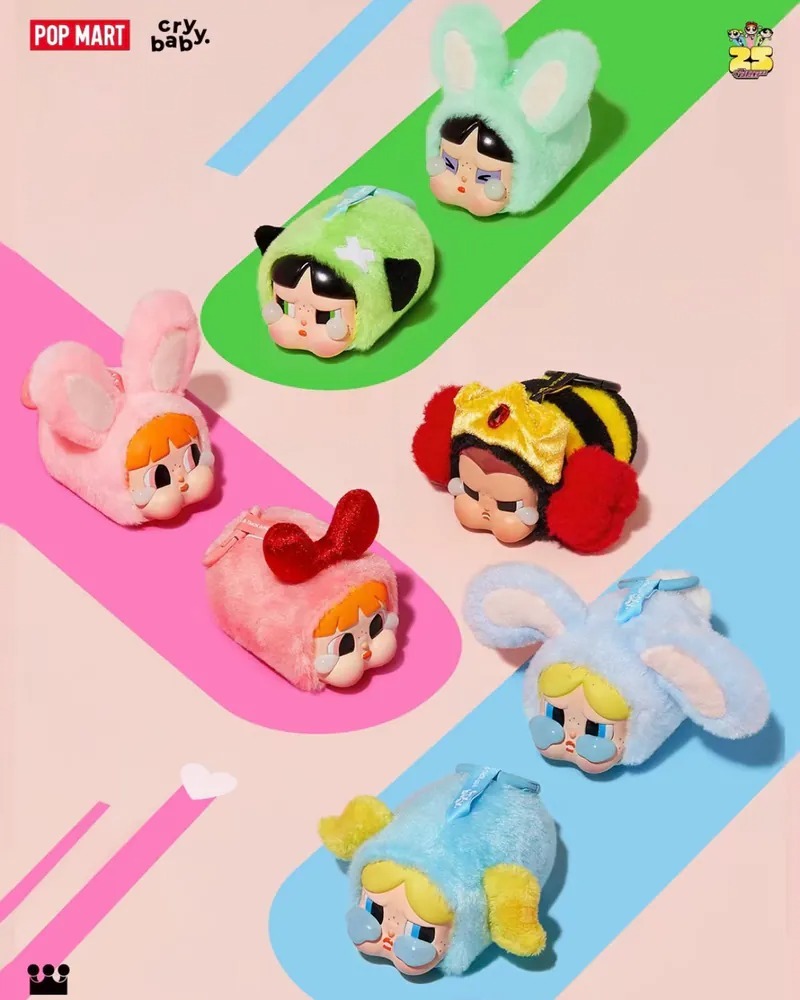 Minnie同款 Crybaby x 飛天小女警 搪膠臉 磁吸公仔 盲盒