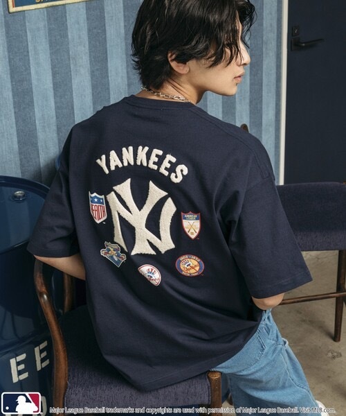 <日本限定> MLB 美國職業 棒球 大聯盟 定製  MLB 背部 補丁 圖案 短袖 三色