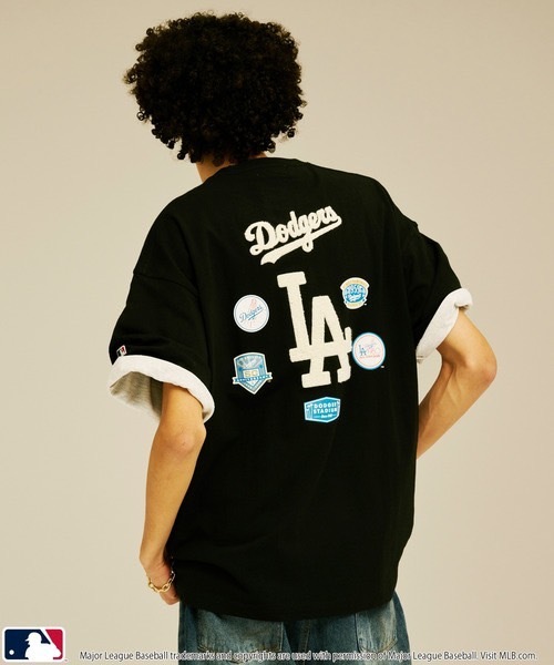 <日本限定> MLB 美國職業 棒球 大聯盟 定製  MLB 背部 補丁 圖案 短袖 三色