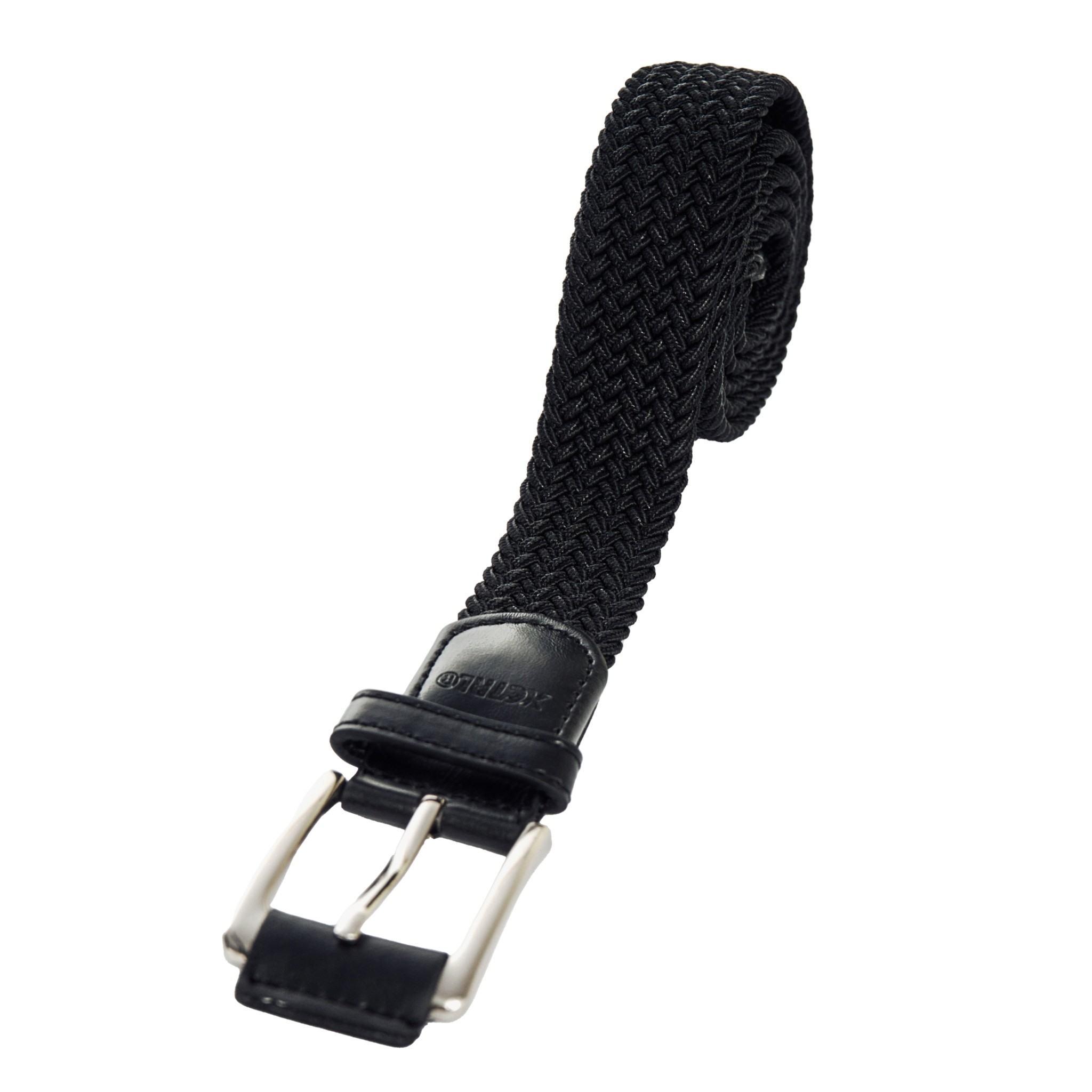 XCTRL 無孔彈力編織皮帶-黑