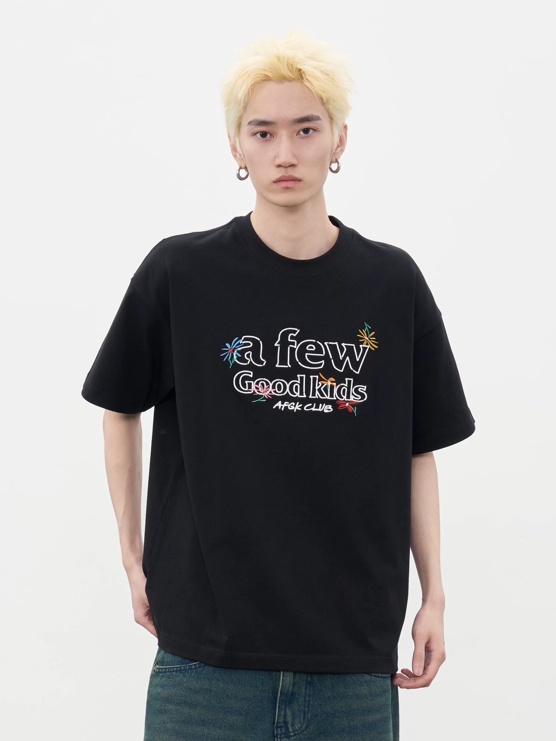 AFGK 手繪花卉刺繡 短T A FEW GOOD KIDS