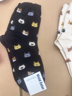 韓國連線 小貓咪純色襪子 （K3 F392）