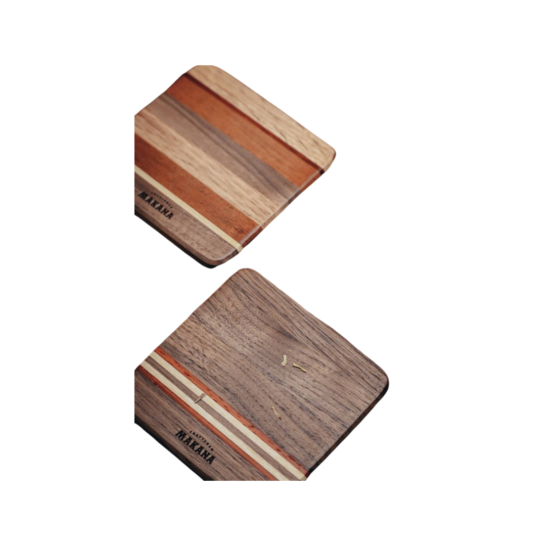 Makana｜手工實木杯墊組