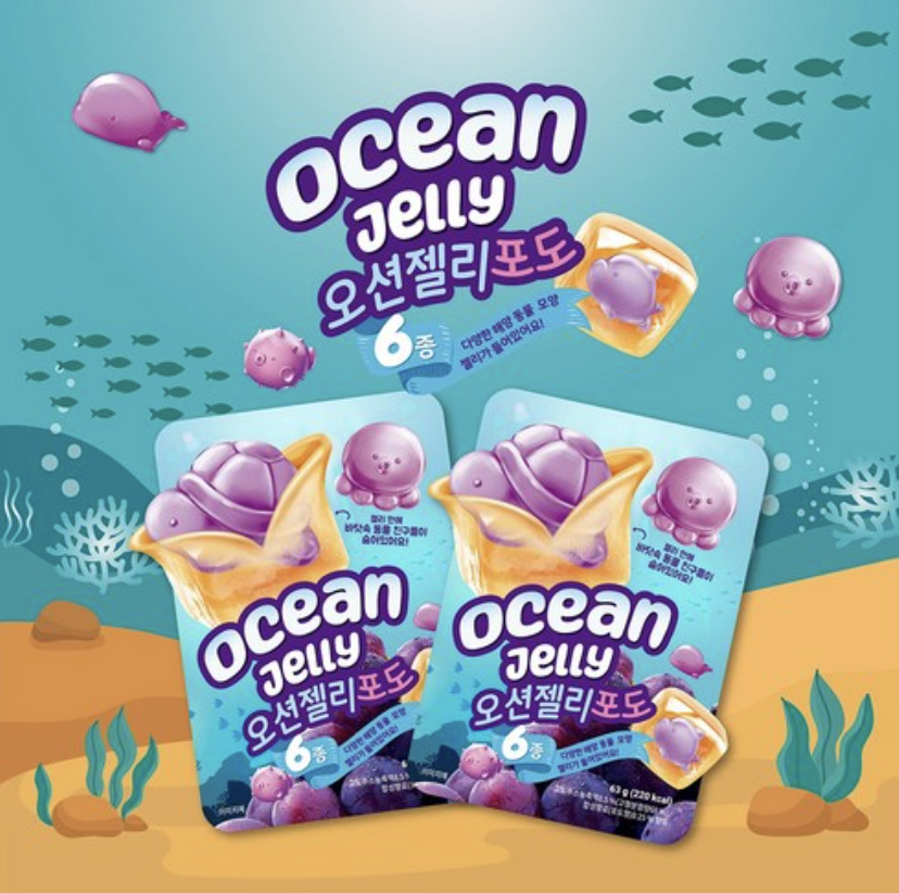 韓國連線 海洋動物軟糖63G（K3 CP396）