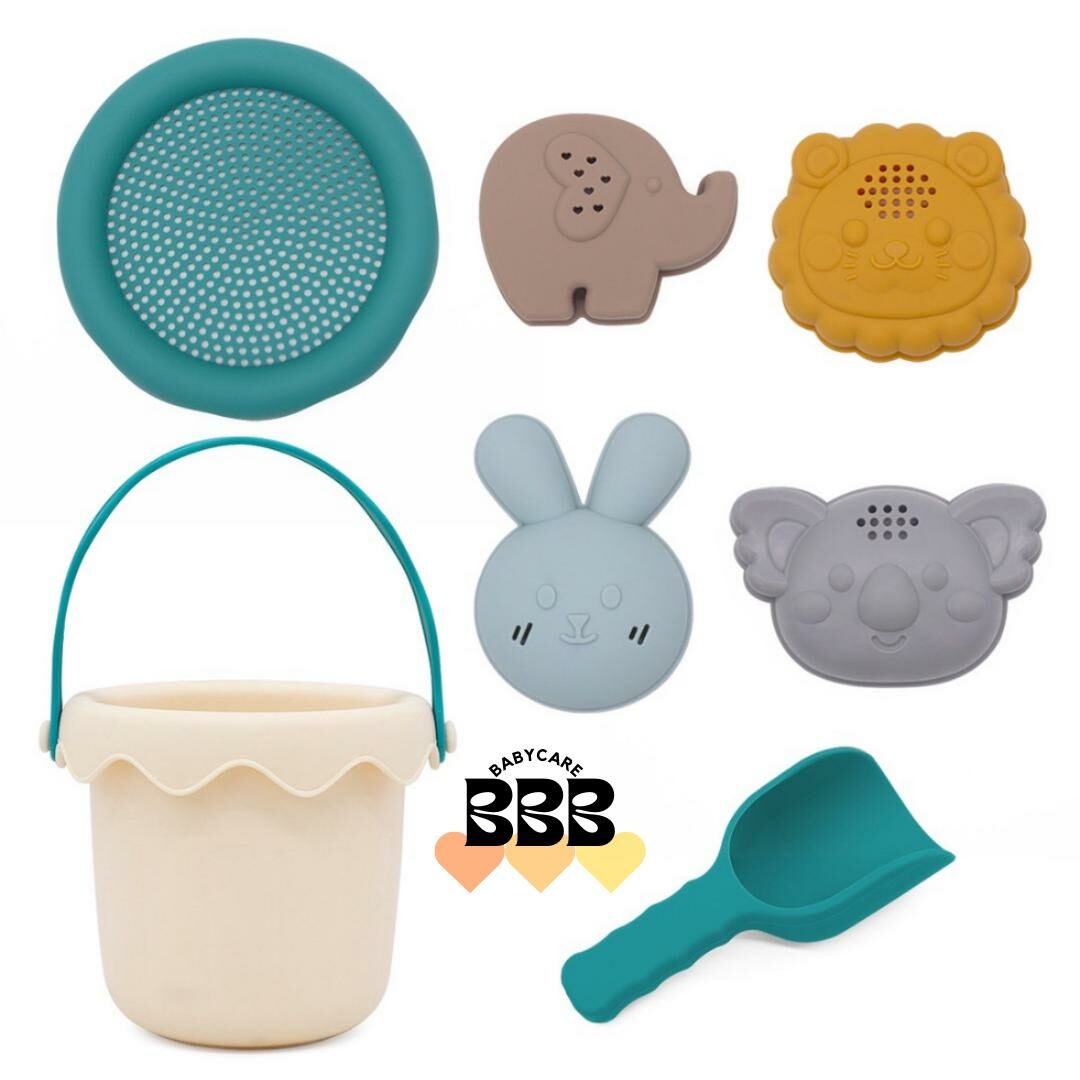 BBB_Babyacre 矽膠動物沙灘/洗澡玩具套裝