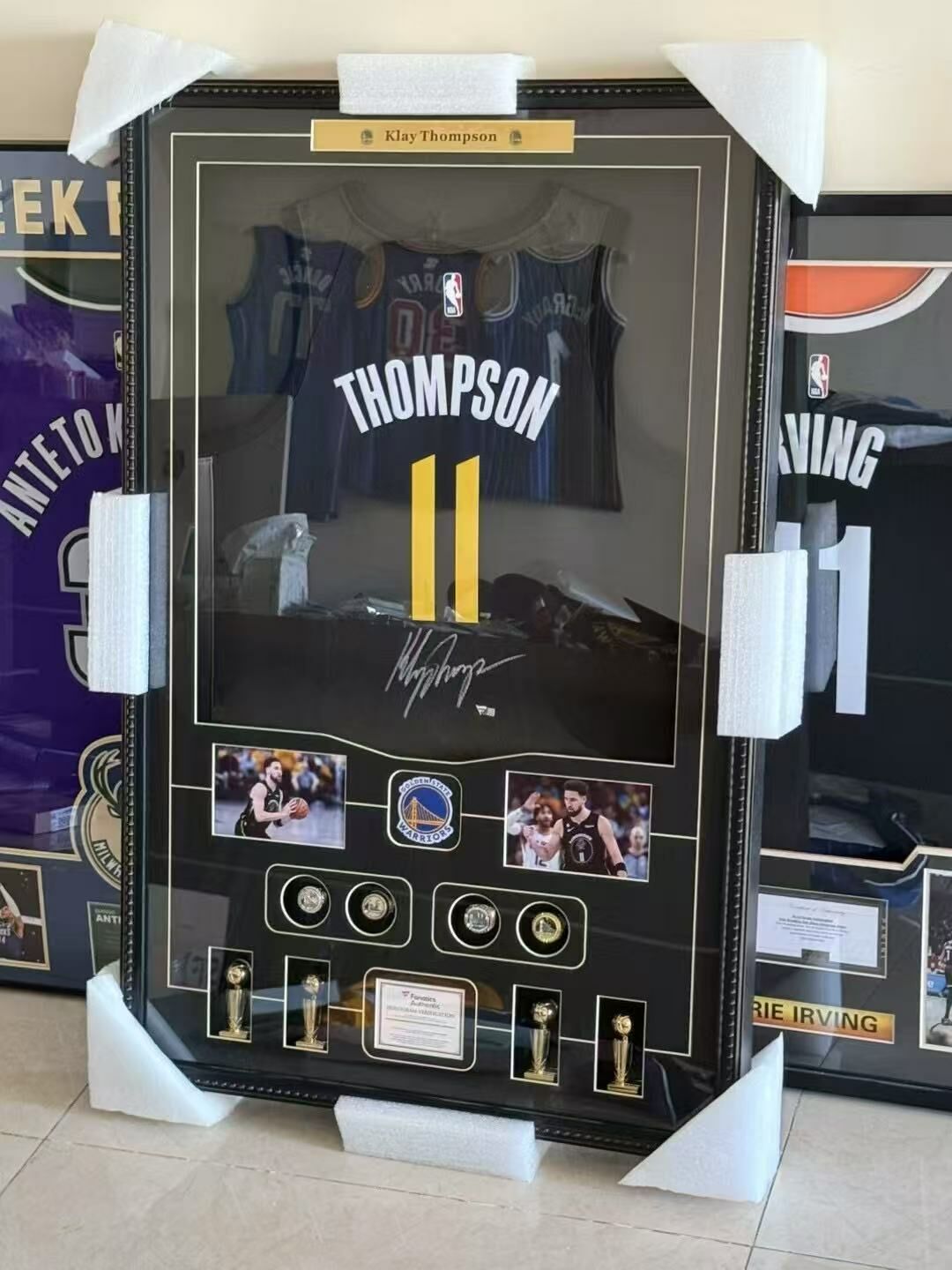 Klay Thompson 勇士簽名球衣連頂級裝裱