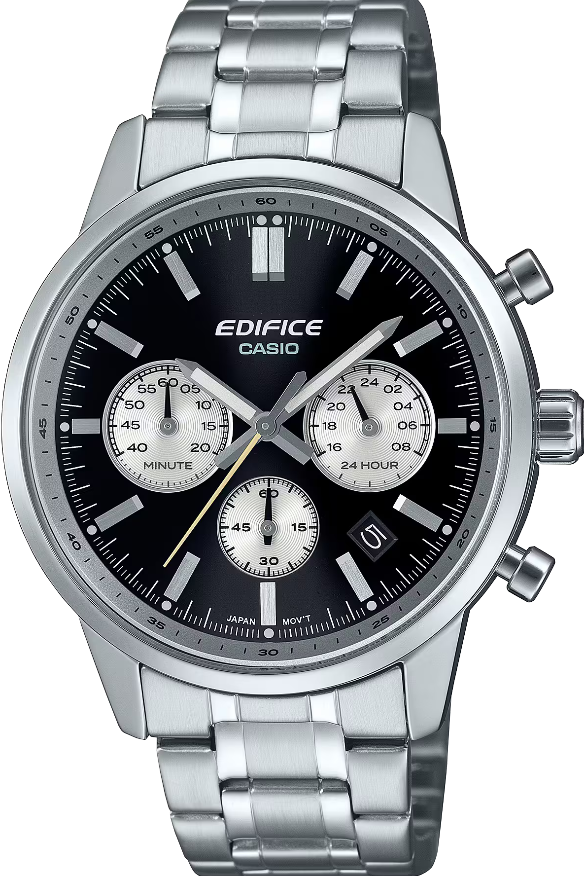 萬年鐘錶 - CASIO 卡西歐 EDIFICE 系列  經典時尚賽車黑面三眼計時男錶 EFR-575D-1A 錶徑 : 40.5MM
