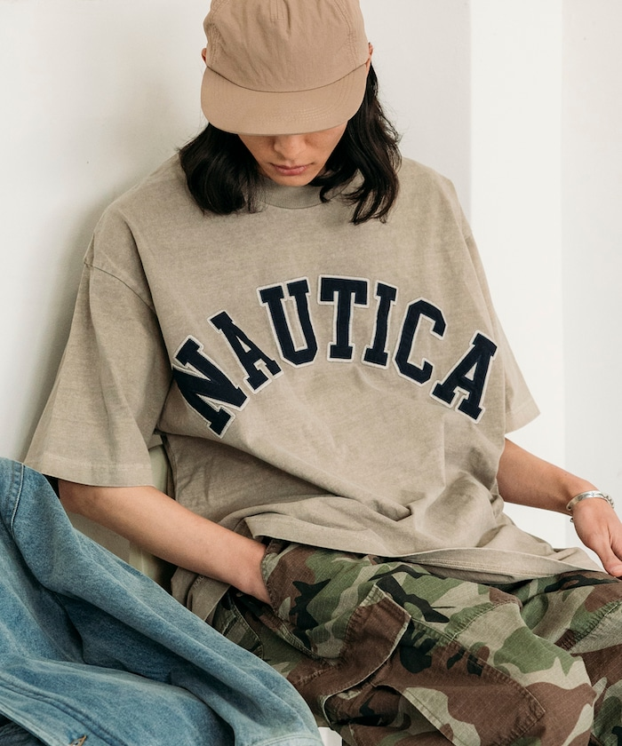 2024SS NAUTICA PIGMENT DYED ARCH LOGO 刺繡 字體 水洗 短T 寬鬆 現貨