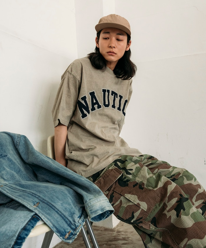 2024SS NAUTICA PIGMENT DYED ARCH LOGO 刺繡 字體 水洗 短T 寬鬆 現貨