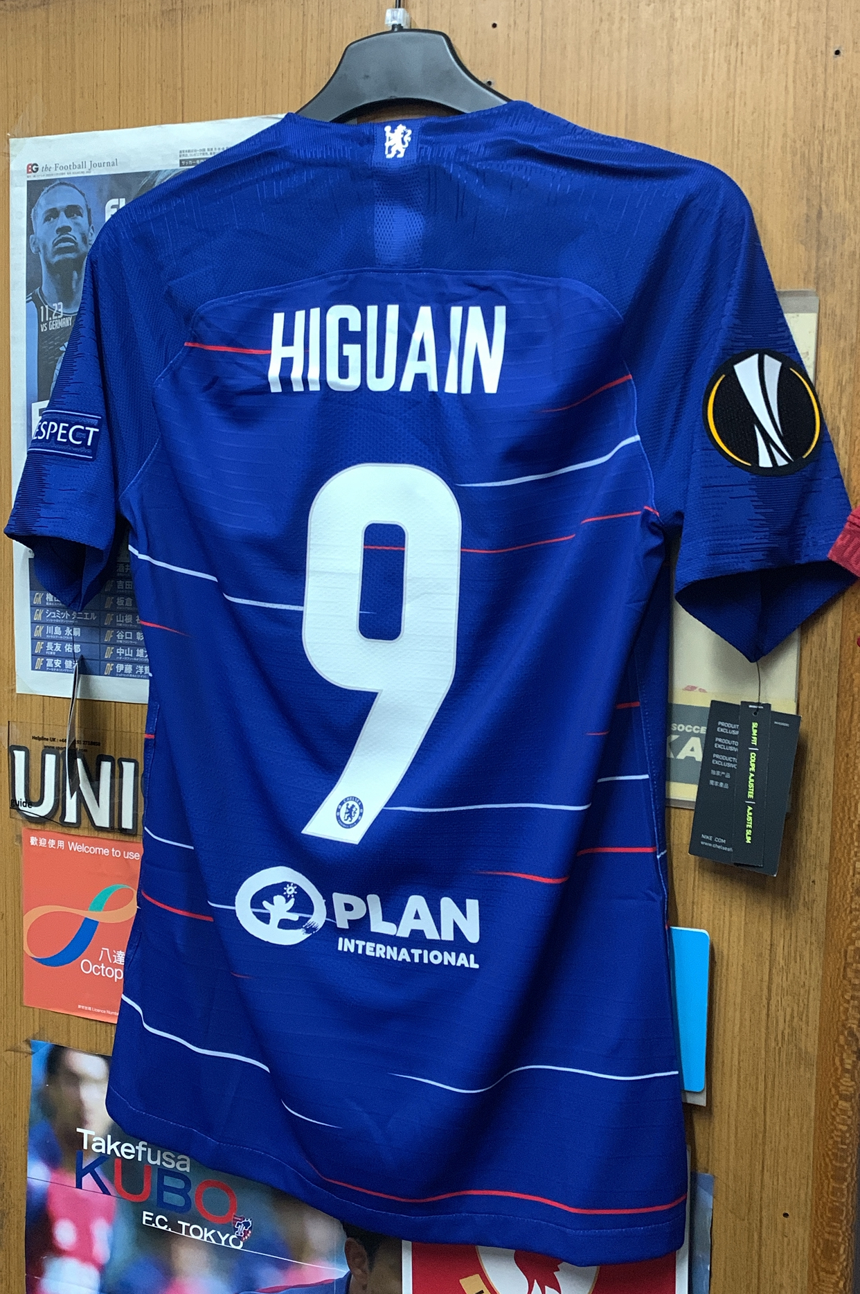 2018 Chelsea Europa League Match Home Shirt with 9 HIGUAIN