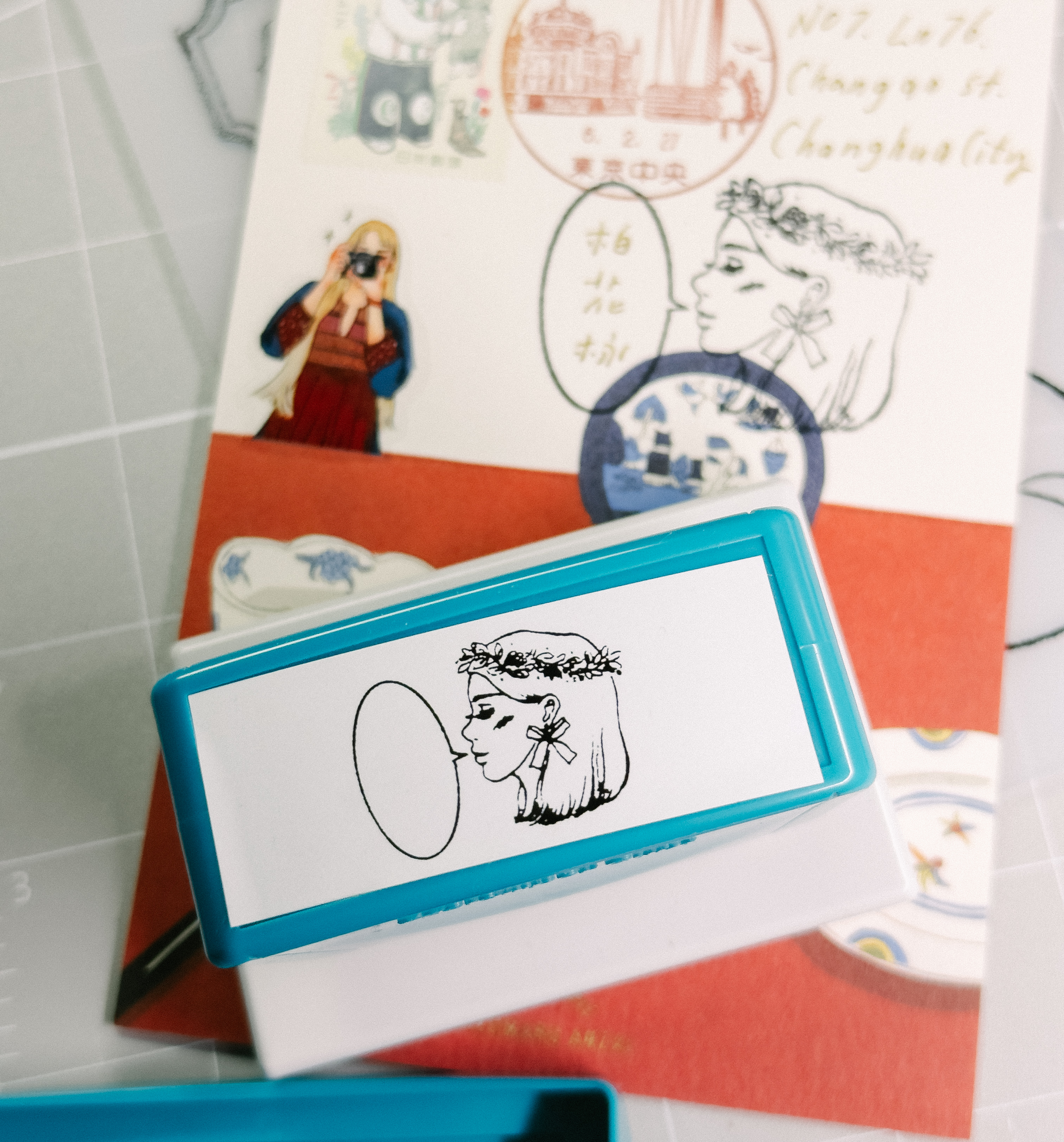 花圈女孩 話語款 Shachihata 甜蜜生活 連續印章｜甜蜜生活