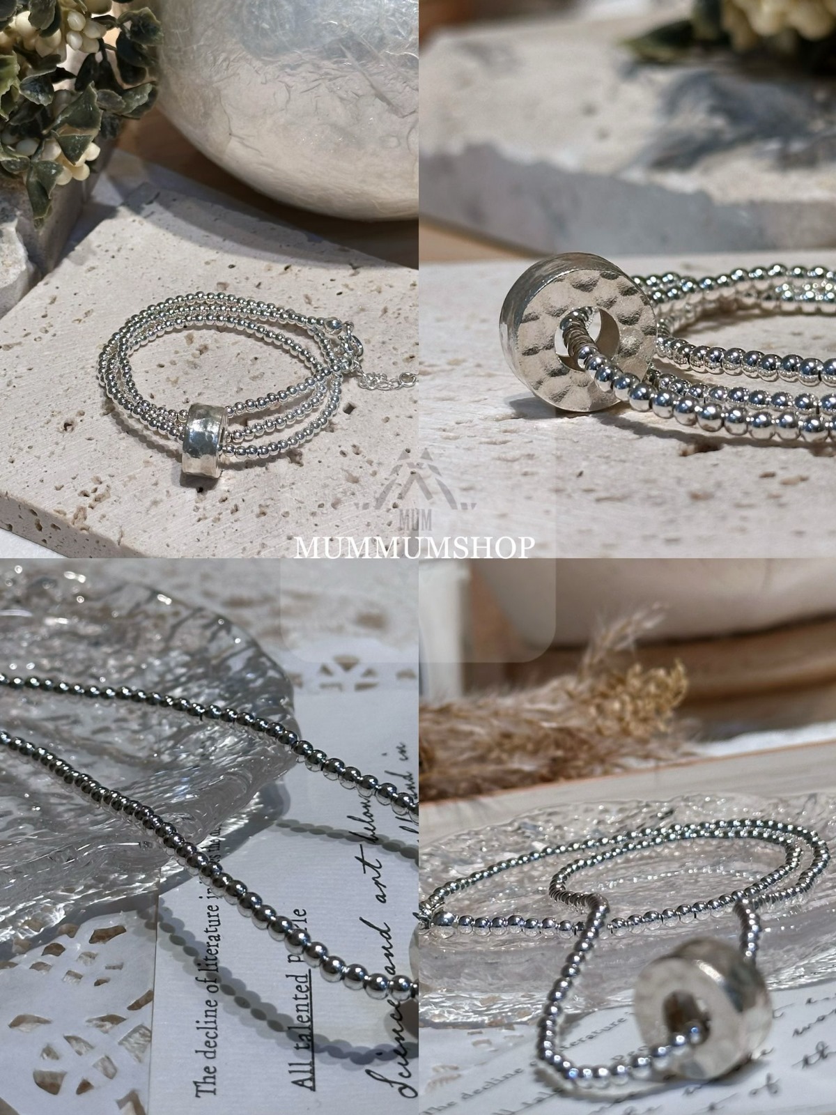 sl1099/sliver圓洞珠珠頸鏈/不包郵