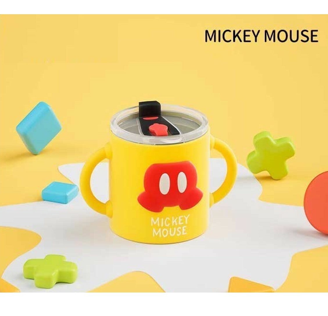 迪士尼米奇 BB 雙耳吸管矽膠學飲杯 (吸管 | 直飲)