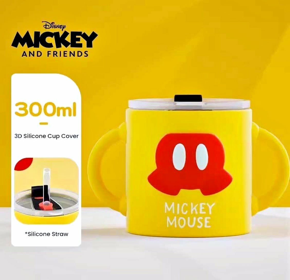 迪士尼米奇 BB 雙耳吸管矽膠學飲杯 (吸管 | 直飲)