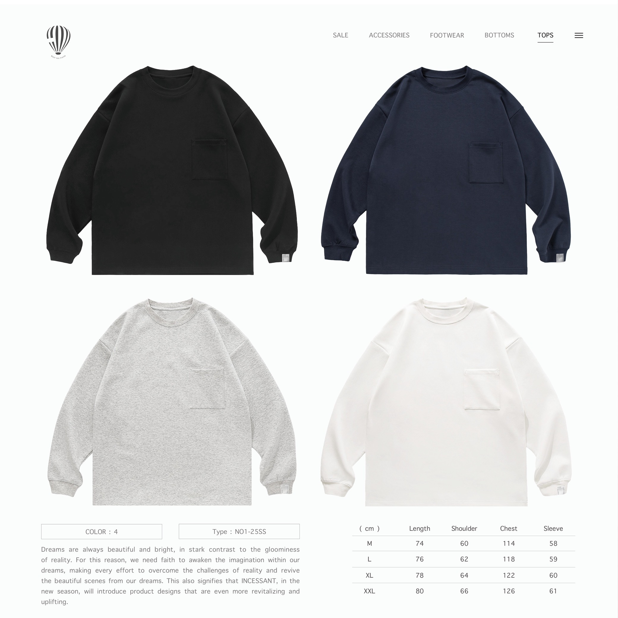 Incessant - 320G Space Cotton Heavyweight Pocket Sleeves  “ NO.1-25SS “