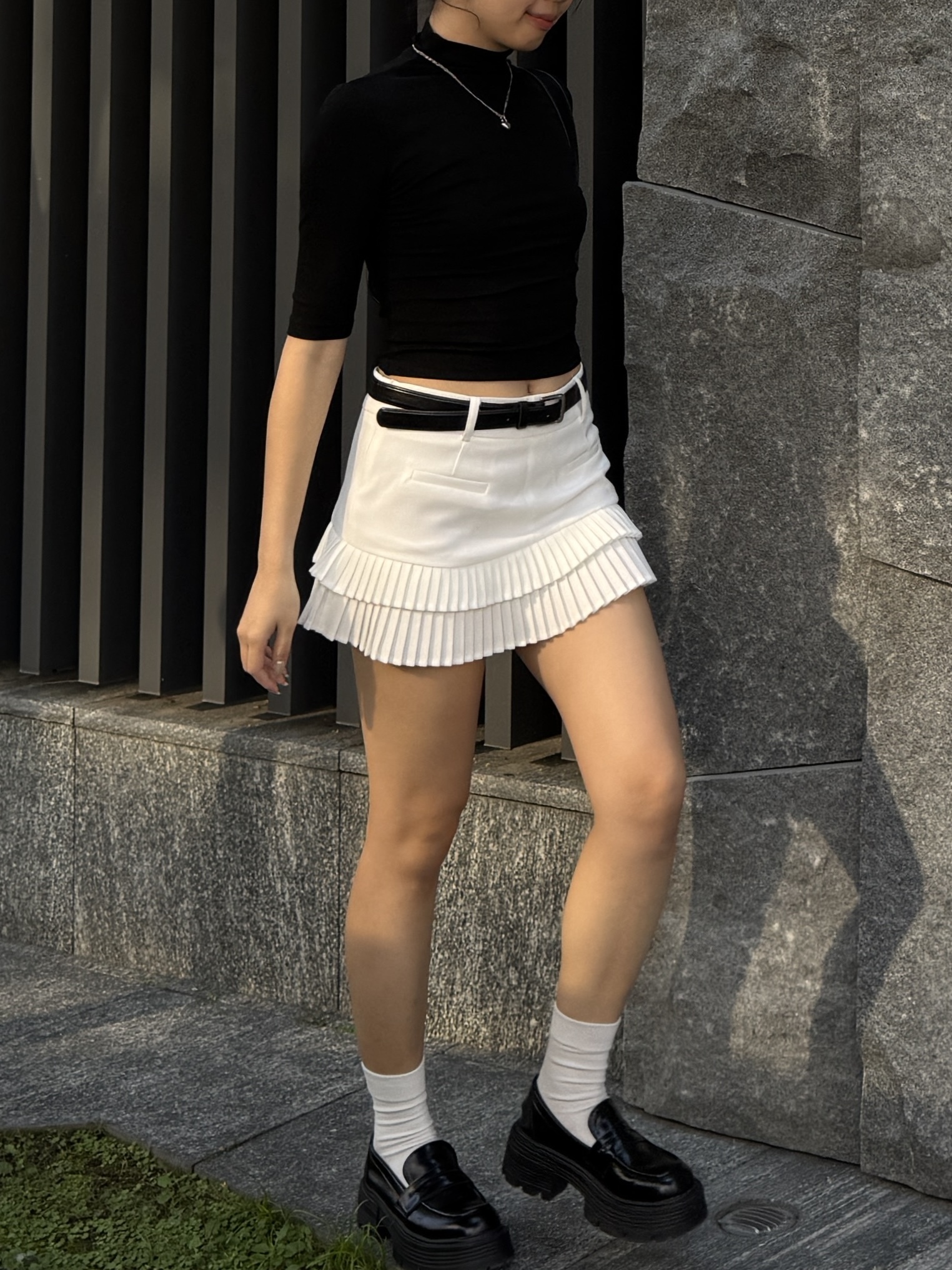 歐美荷葉百褶小短裙🦢(2色)