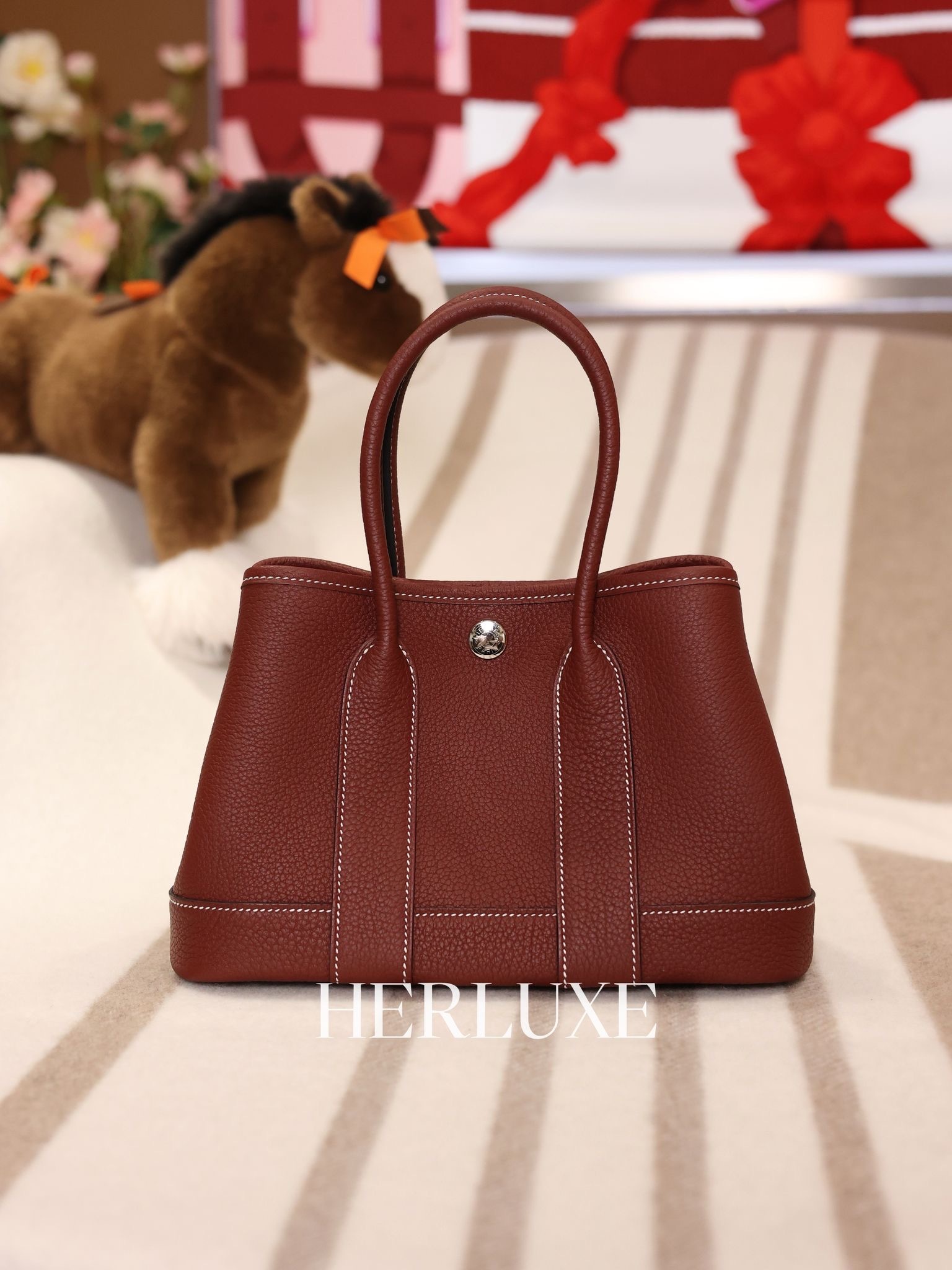 Garden party neo 23 55 rouge H leather K