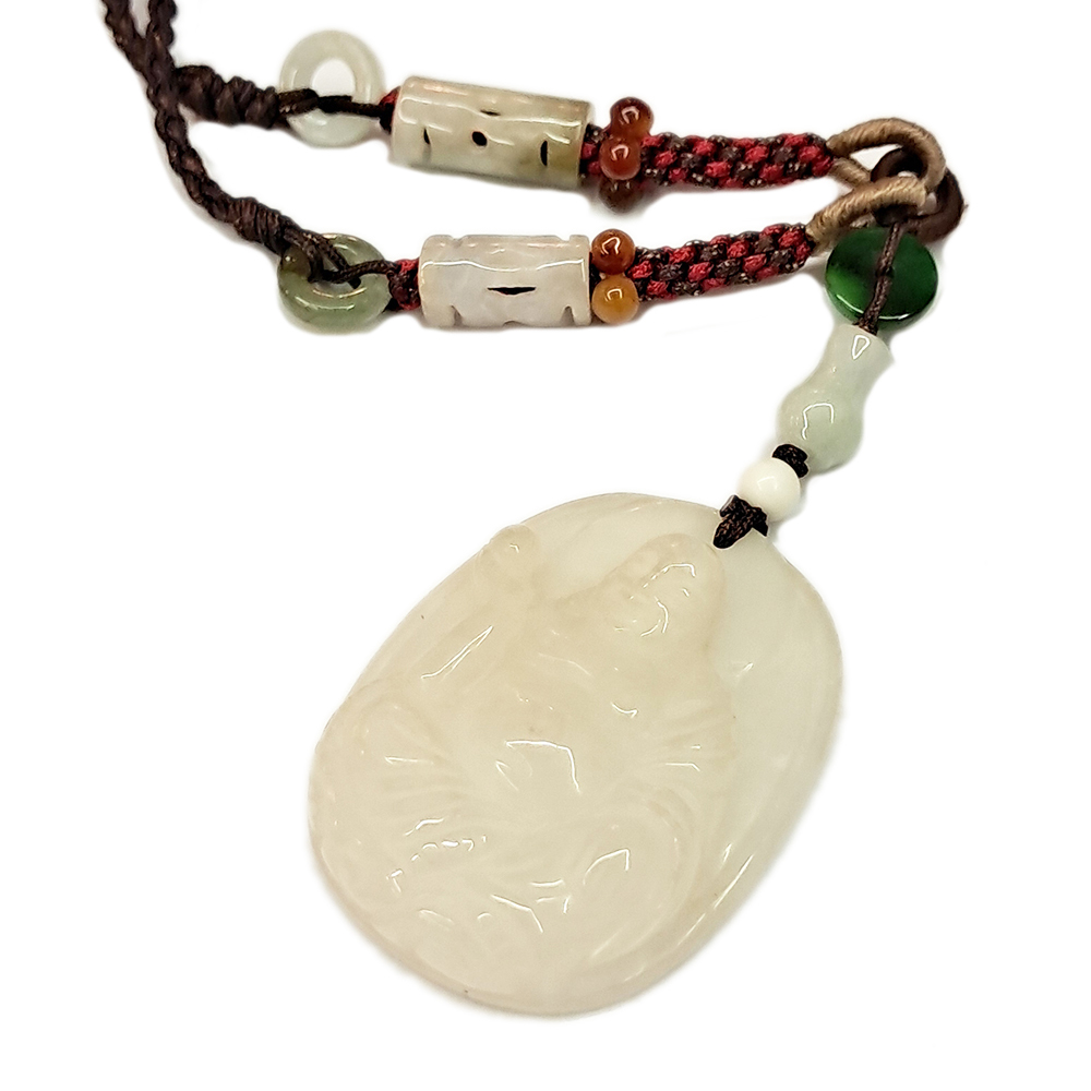 彌勒佛白玉佩項鍊【十方】119817