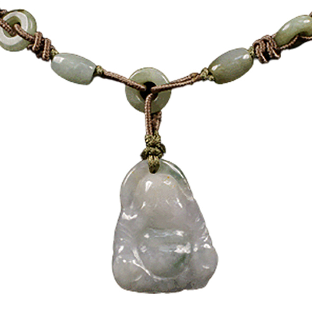 彌勒佛玉佩{微型}中國結項鍊【十方】119853