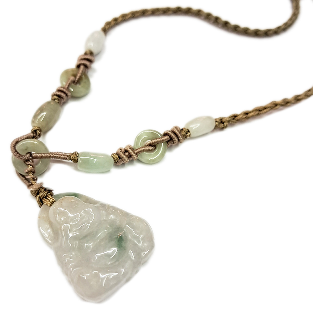 彌勒佛玉佩{微型}中國結項鍊【十方】119853