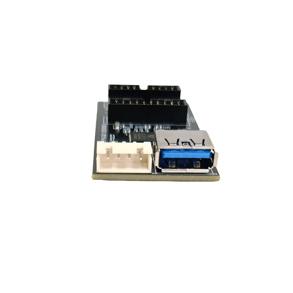 AUMLMASIG 全通碩 USB3.2 Gen1 19PIN 轉雙 19PIN 擴充板｜ 主機板 USB3.0 擴展｜雙 19PIN 轉接卡